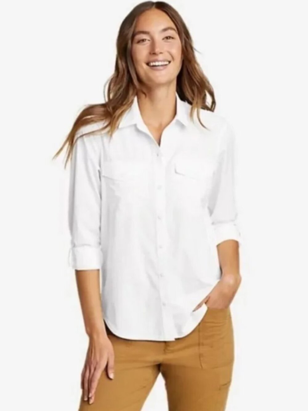 Eddie Bauer Departure 2.0 Button Down, UPF Shirt, NWT, Size M